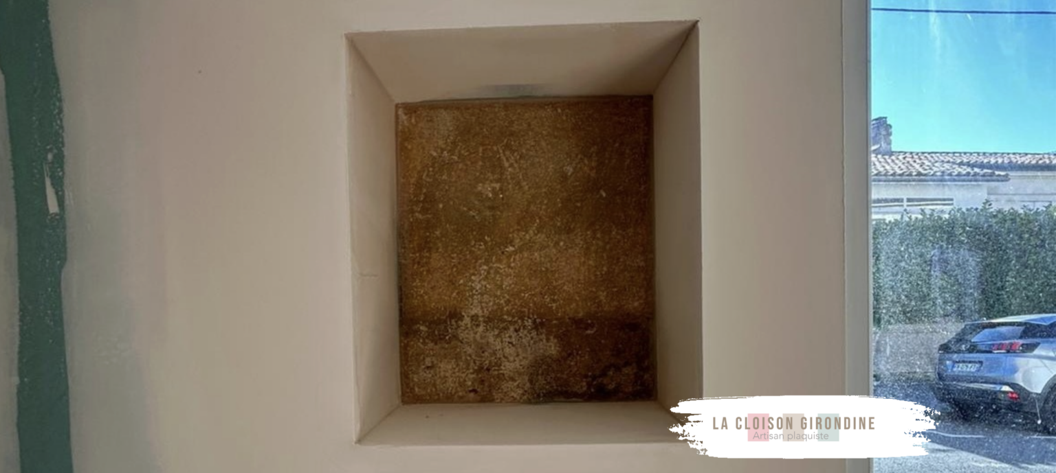 Création d'une niche en placo par La Cloison Girondine au Haillan